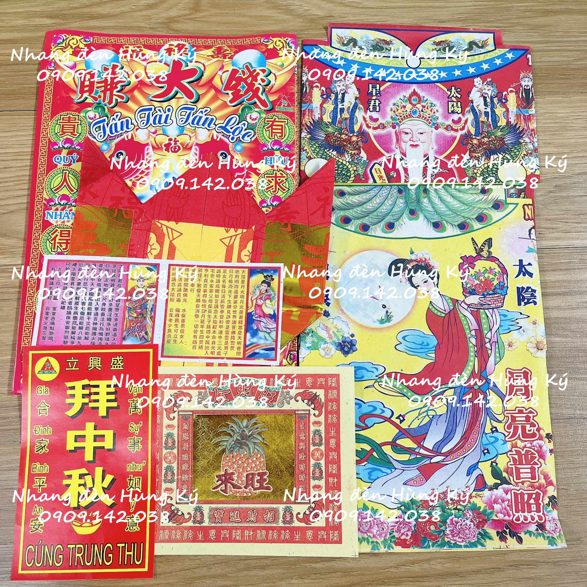 Bộ giấy cúng trung thu - rằm tháng 8