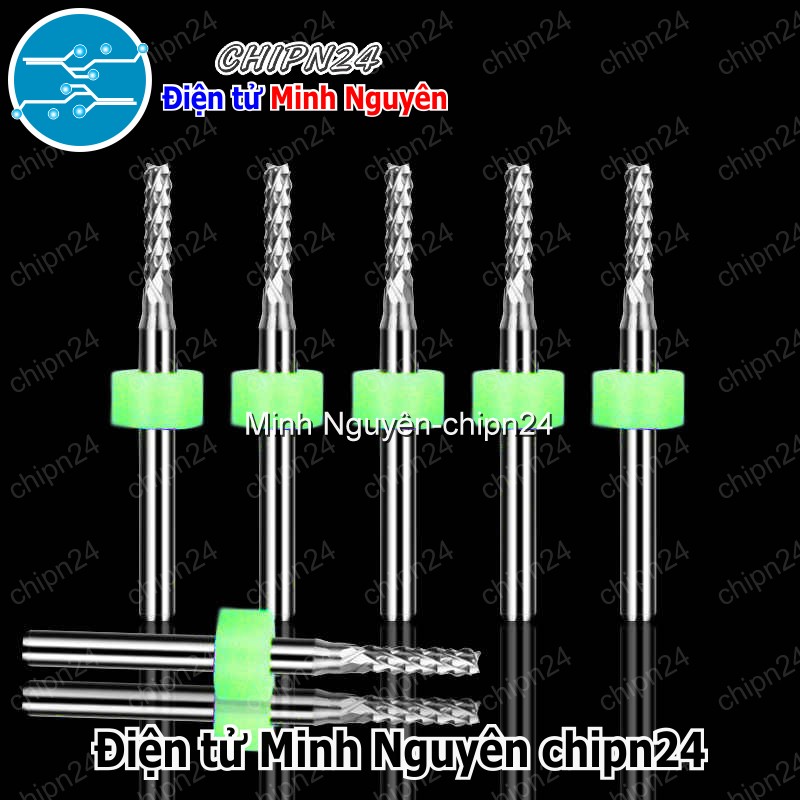 [1 cây] Mũi Phay mạch in CNC (0.8mm 0.9mm 1.0mm 1.1mm 1.2mm 1.3mm 1.4mm 1.5mm 1.6mm 1.8mm 2.0mm 3.175mm) - [Chọn Loại] - HHH.00446