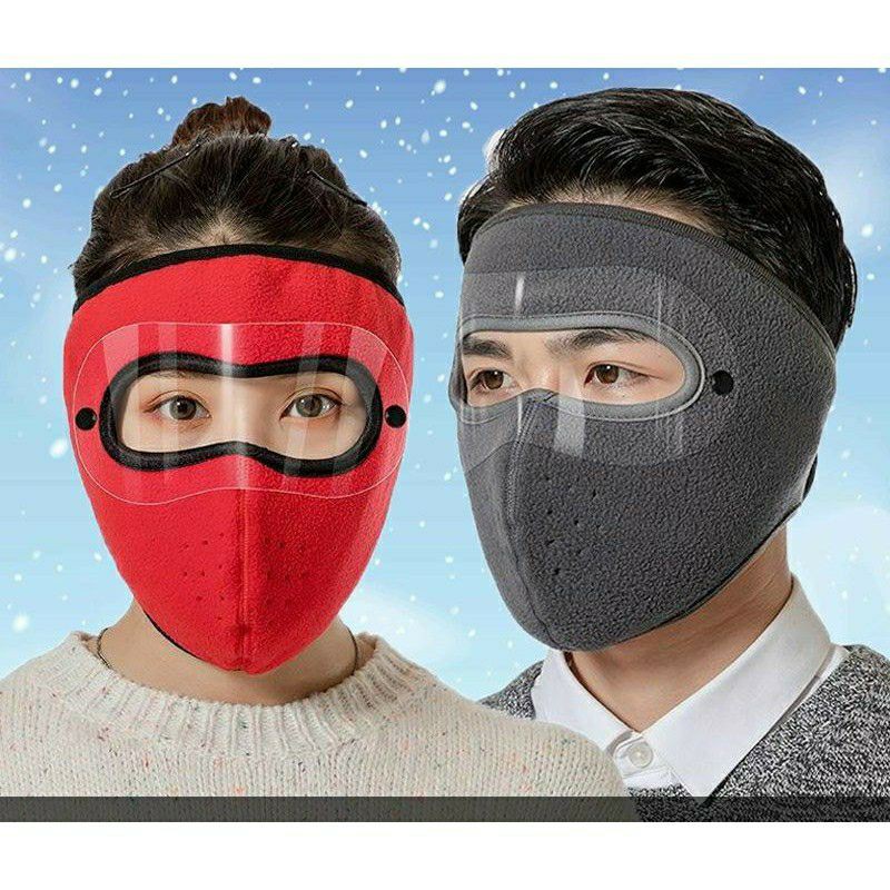 Khẩu trang ninja lót nỷ có kính