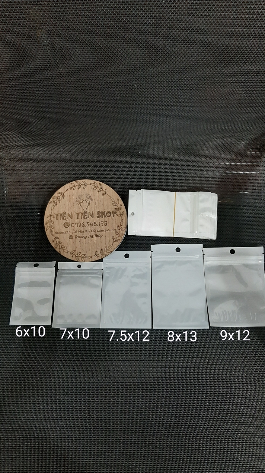 Gói 100c túi zip bạc nhôm 2 mặt bạc chọn size