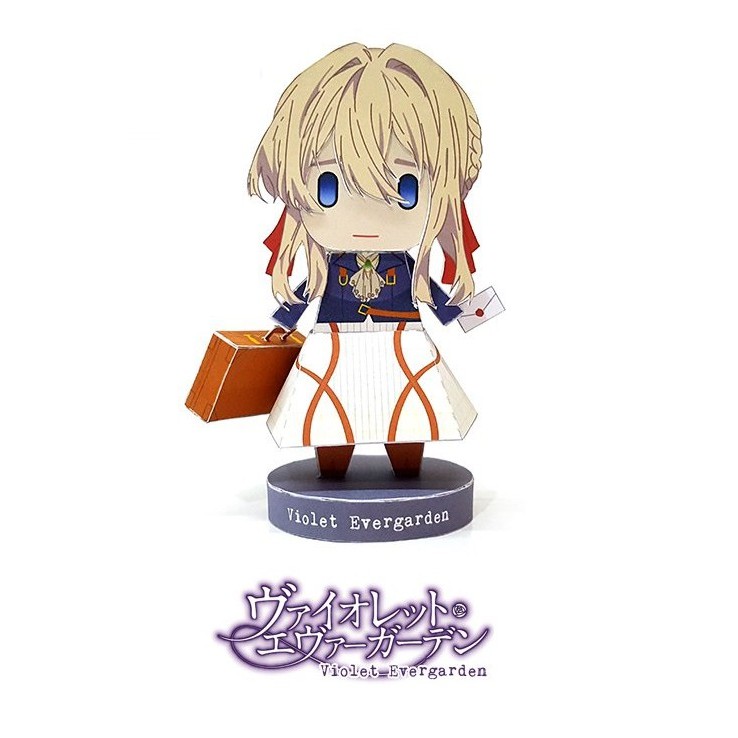 Mô hình giấy in hình nhân vật VIOLET EVERGARDEN papercraft anime chibi trưng bày