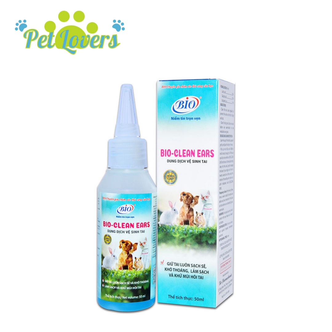 Bio clean ears - Dung dịch vệ sinh tai chó mèo 50ml