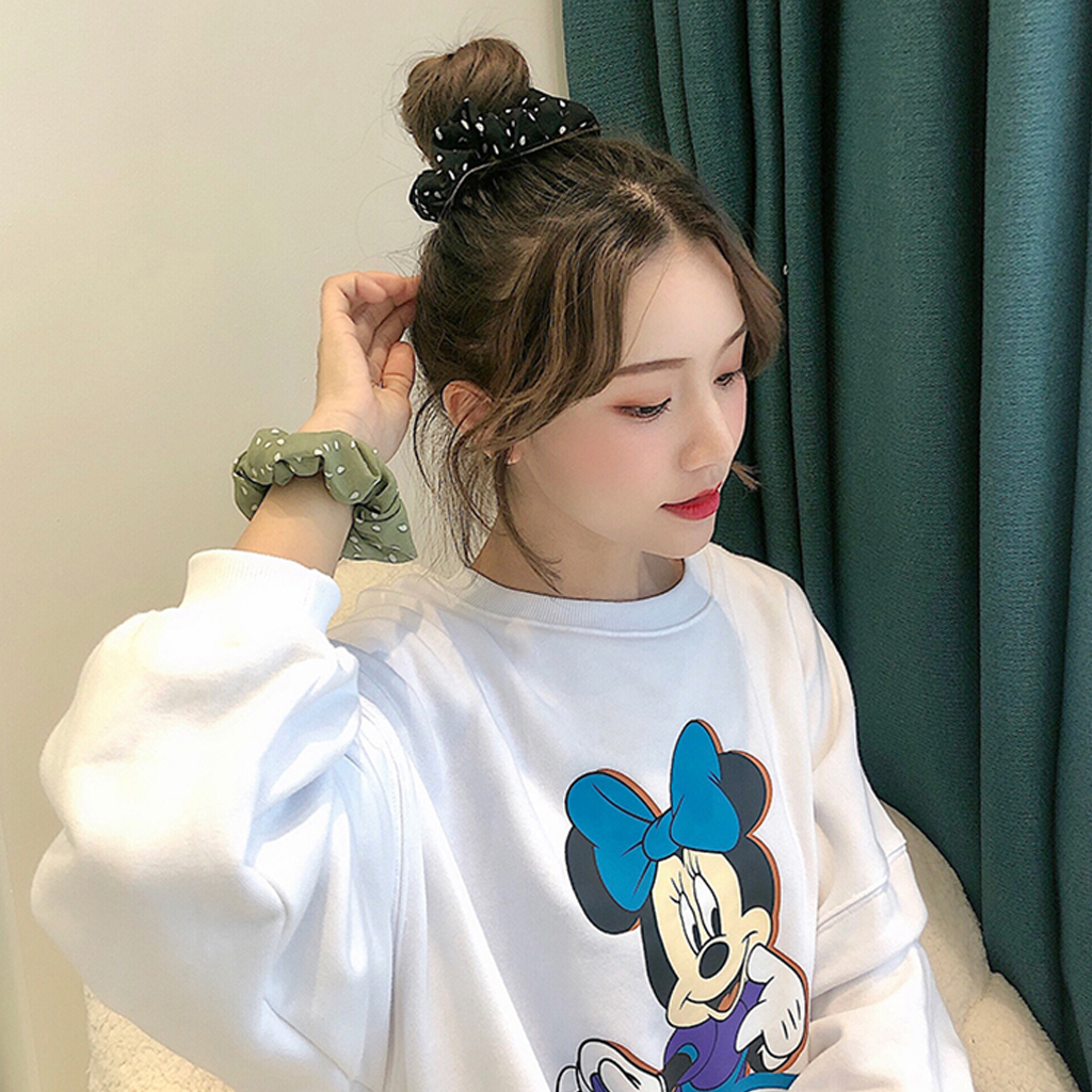 Cột tóc vải Scrunchies Hạt Mè dễ thương CT66