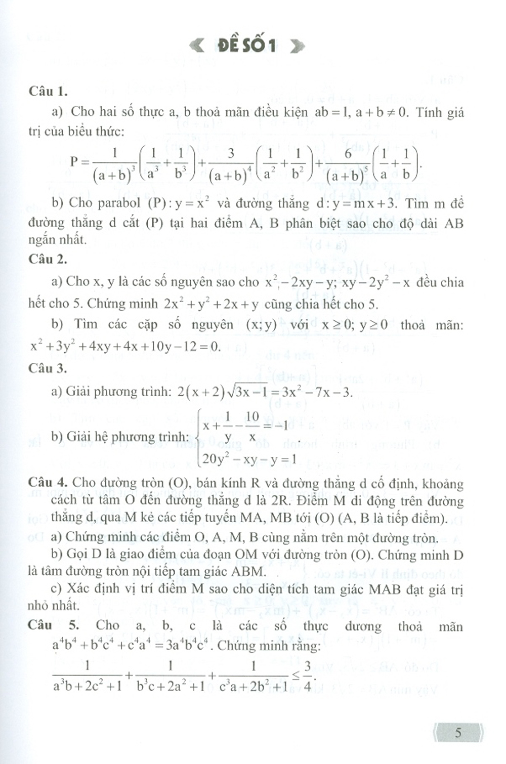 Đề Luyện Học Sinh Giỏi Môn Toán Lớp 9
