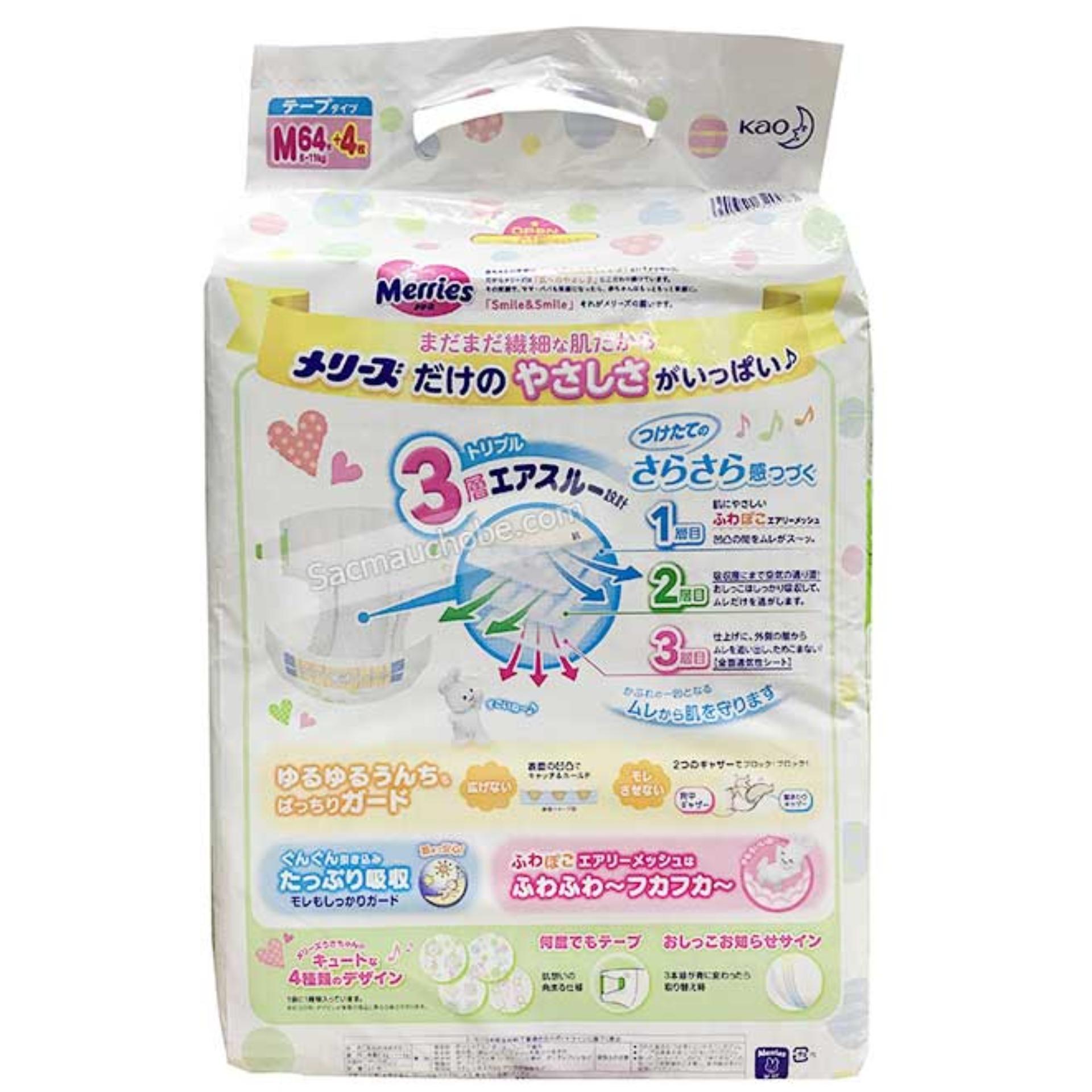 TẢ DÁN MERRIES M64+4 ( 6~11KG)