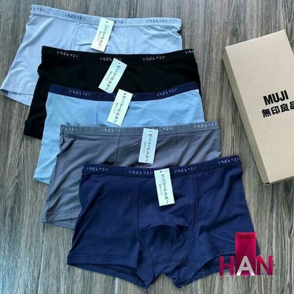 Hộp 5 quần Sịp đùi Muji nam cotton
