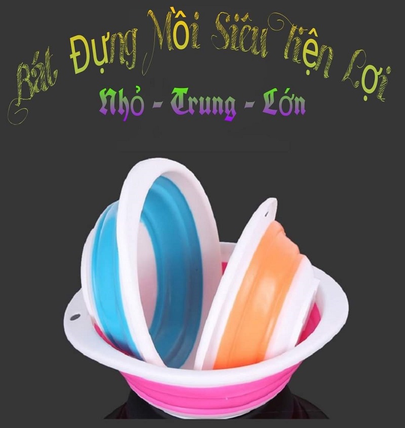 Bát đựng mồi câu cá gấp gọn tiện lợi , bát trộn mồi câu cá khay đựng mồi câu - Hoài My Fishing