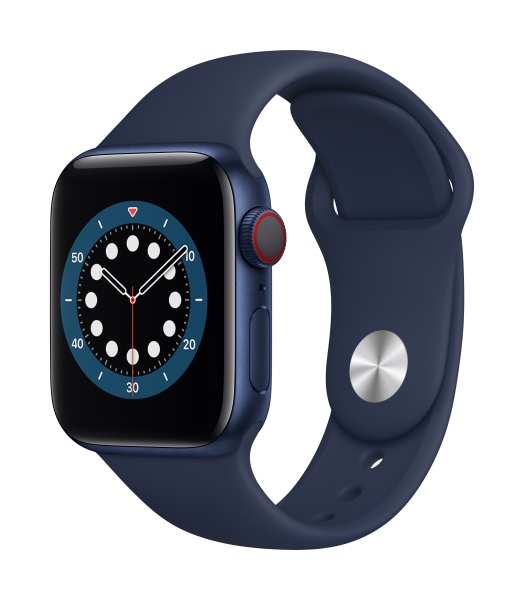 [NEW] Đồng hồ thông minh Apple Watch Series 6 40mm GPS + CELLULAR - Vỏ Nhôm Xanh Navy, Dây Cao Su Xanh Navy (M06Q3VN/A) - Hàng chính hãng, mới 100%