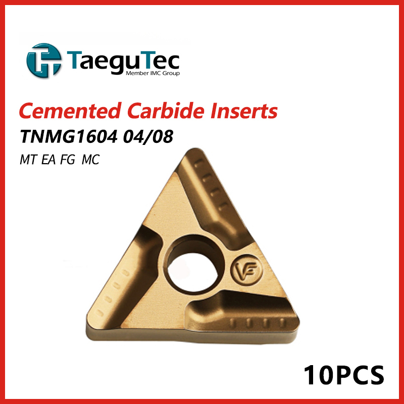 TaeguTec Cemented Carbide Inserts TNMG 1604 04/08/12  PC MT EM EA