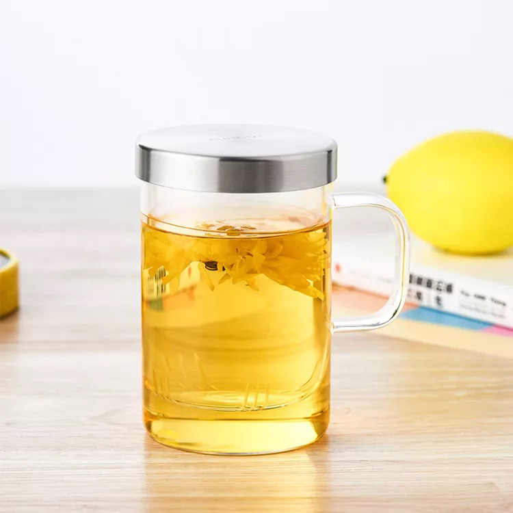 Ly lọc trà thủy tinh Samadoyo S019A 500ml (Trắng)