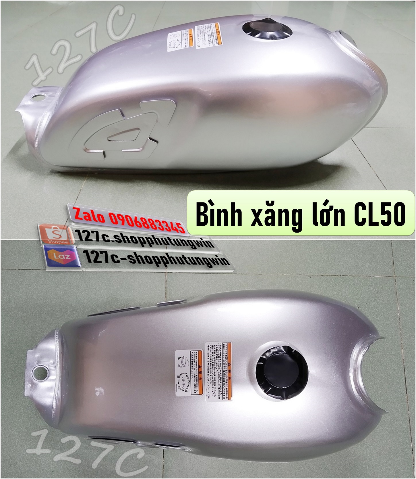 [HCM] Bình xăng lớn CL50 + Đầy đủ phụ kiện