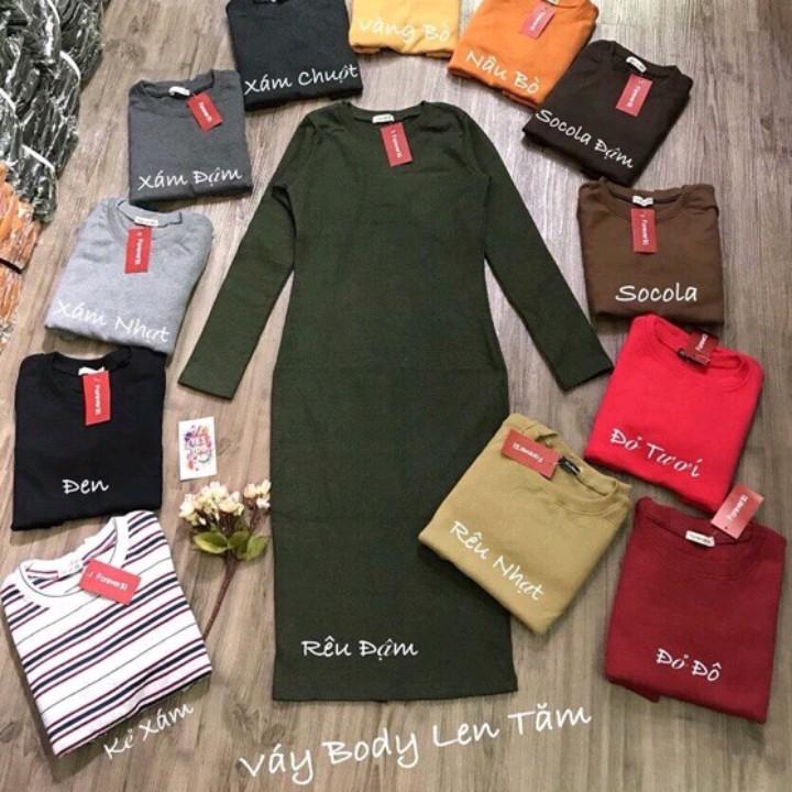 ĐẦM BODY THUN GÂN DÀI TAY