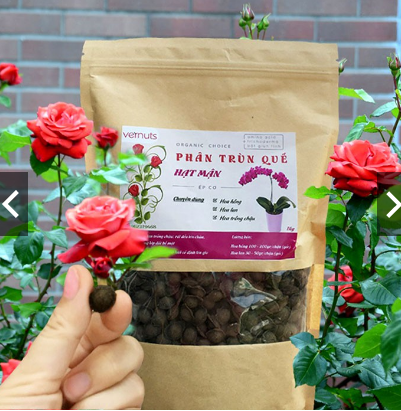 Phân Trùn Quế Viên Hạt Mận Bổ Sung Nấm Trichoderma, Bột Tinh Giun gói 1kg