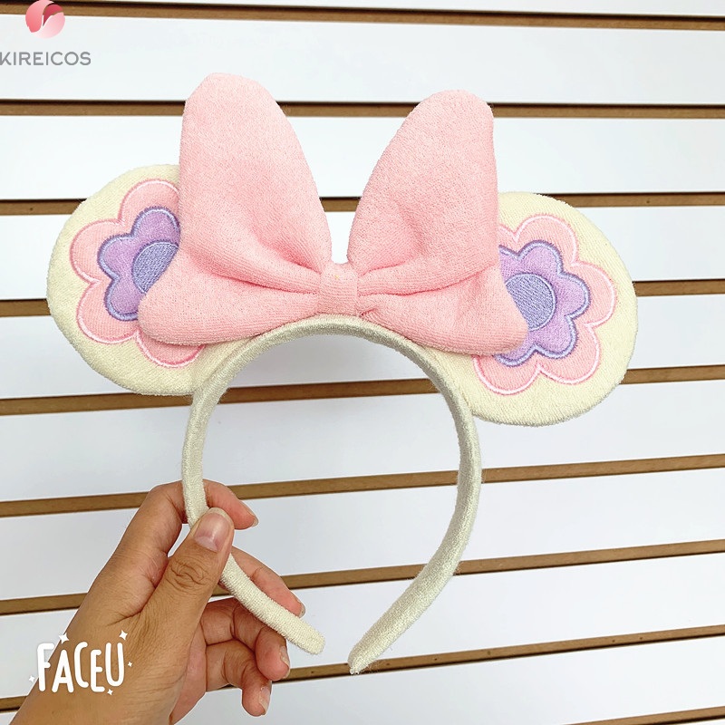 [HCM]Cài Tóc Tai Chuột Hoa Mai Đính Nơ Siêu Hot - kireicos