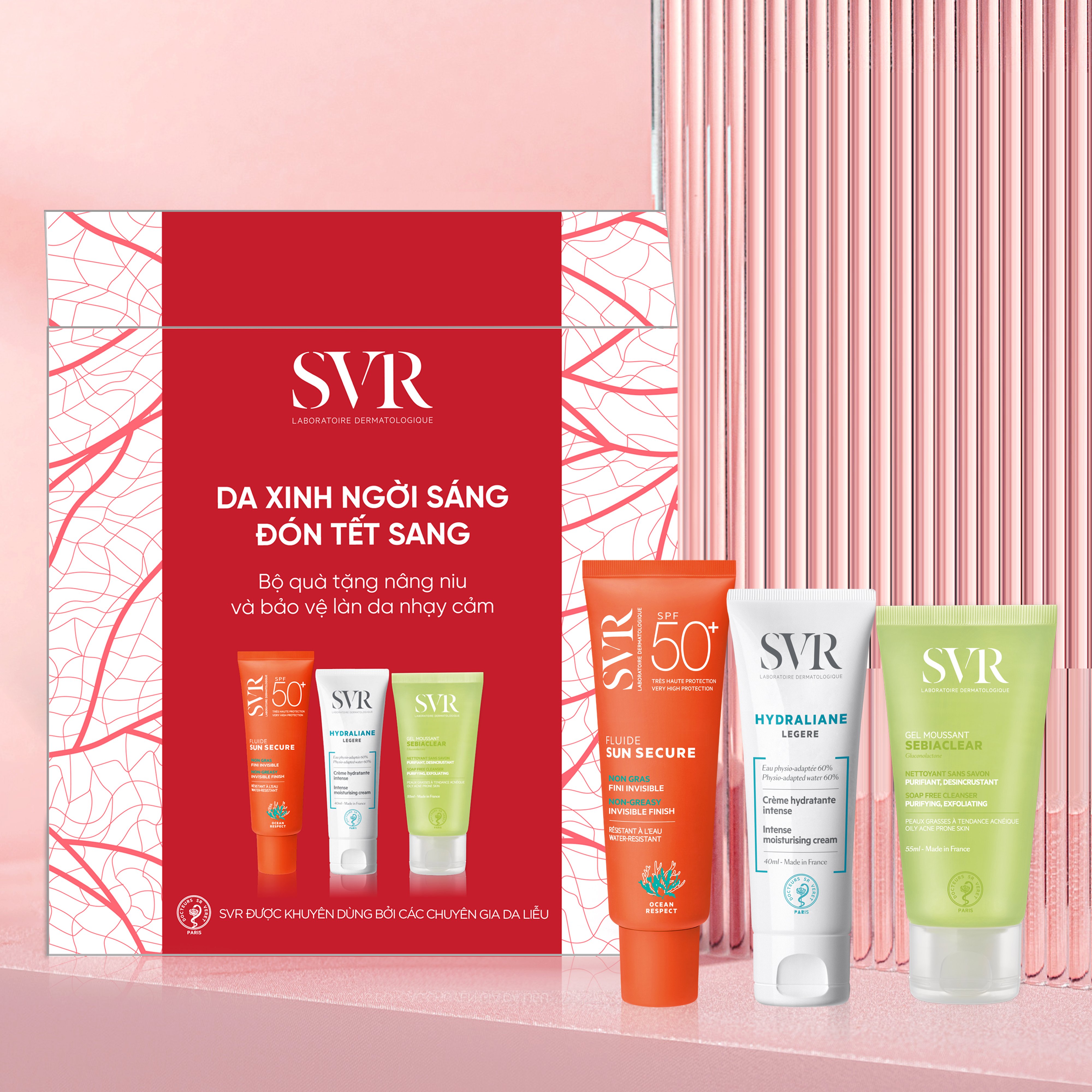 [DA XINH NGỜI SÁNG, ĐÓN TẾT SANG] Bộ quà tặng chăm sóc da SVR