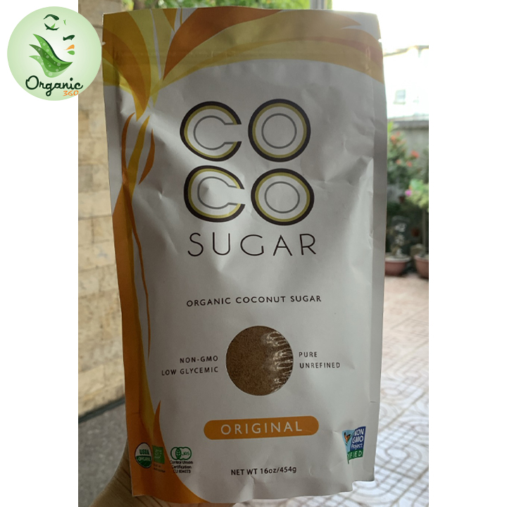 Đường mật hoa dừa hữu cơ PT CoCo 454g , Hộp 50 gói x4gr