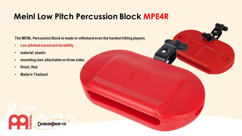 Mõ nhựa Meinl Low Pitched Percussion Block MPE4R