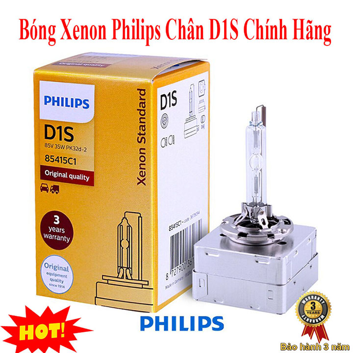Bóng xenon philips chân d1s chính hãng , bảo hành 3 năm