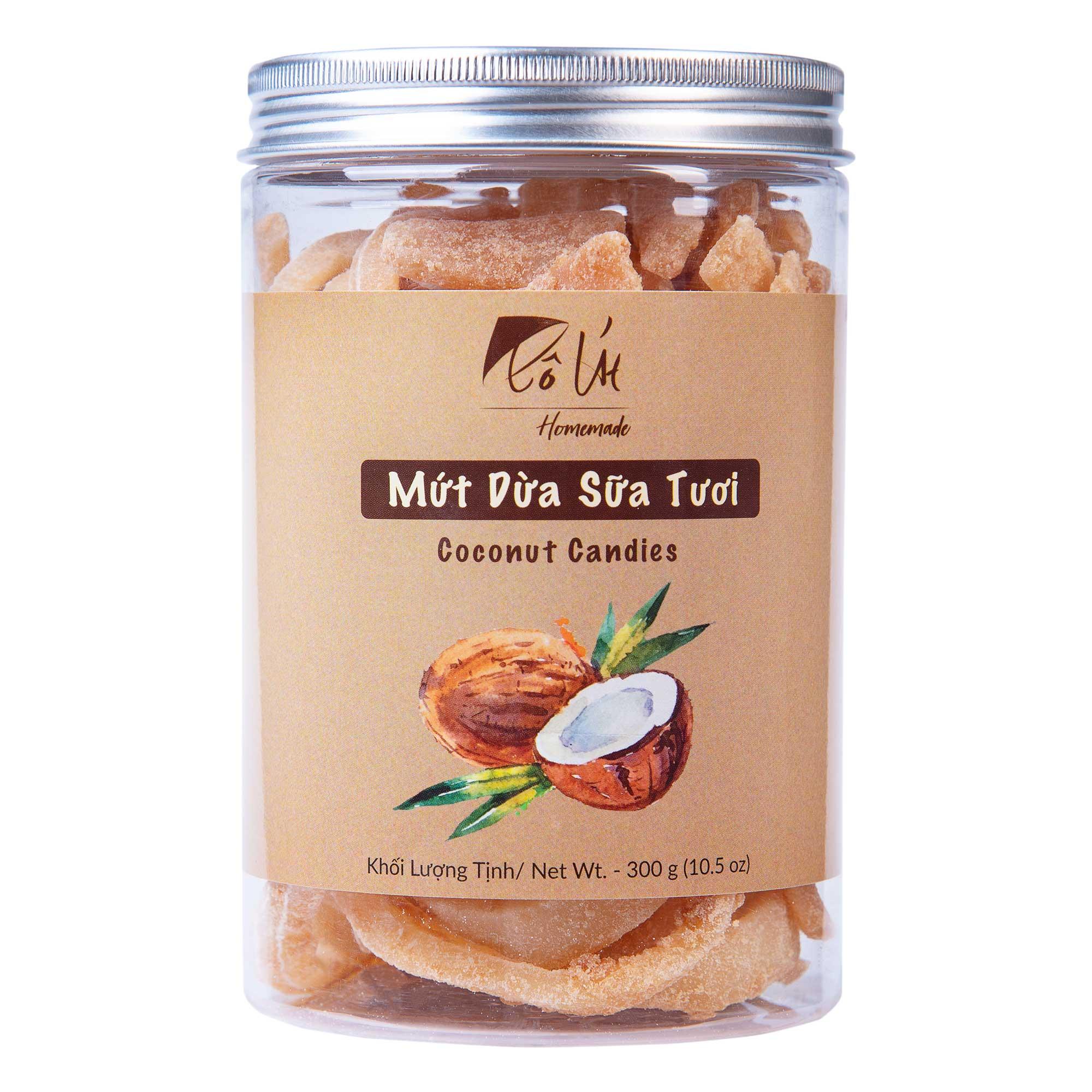 Mứt Dừa Sữa Tươi Cô Út - Hộp 300g