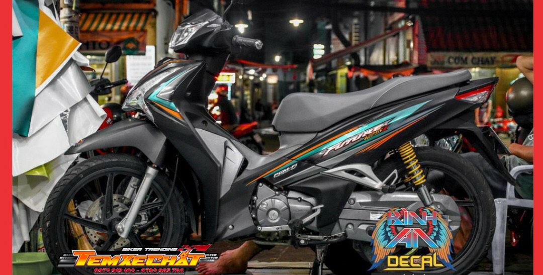 [KÈM QUÀ TẶNG] Tem xe future125i- wave125i , tem rời dán xe đen, xe xám đen.