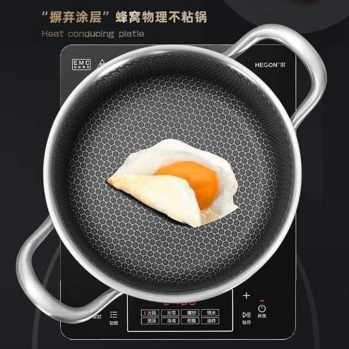 Chảo tổ ong chống dính lòng sâu 2 quai size 28cm
