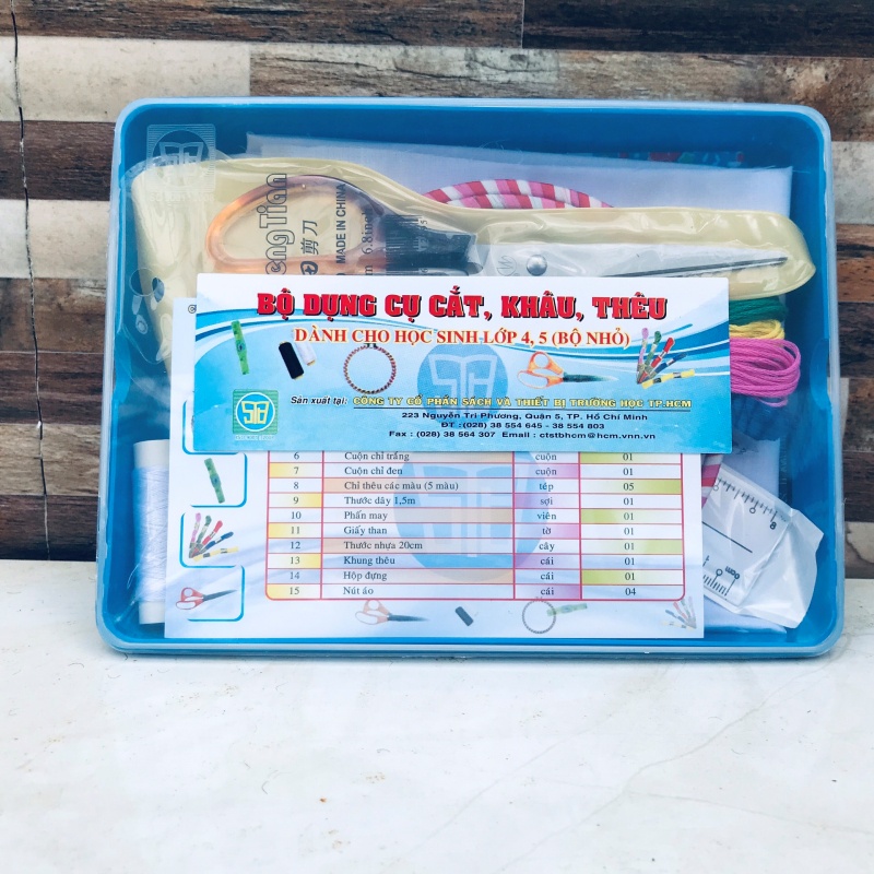 Bộ dụng cụ cắt khâu thêu(bộ nhỏ) lớp 4-5 [Kho sỉ HCM: NHÀ SÁCH - VPP BẢO HÂN]