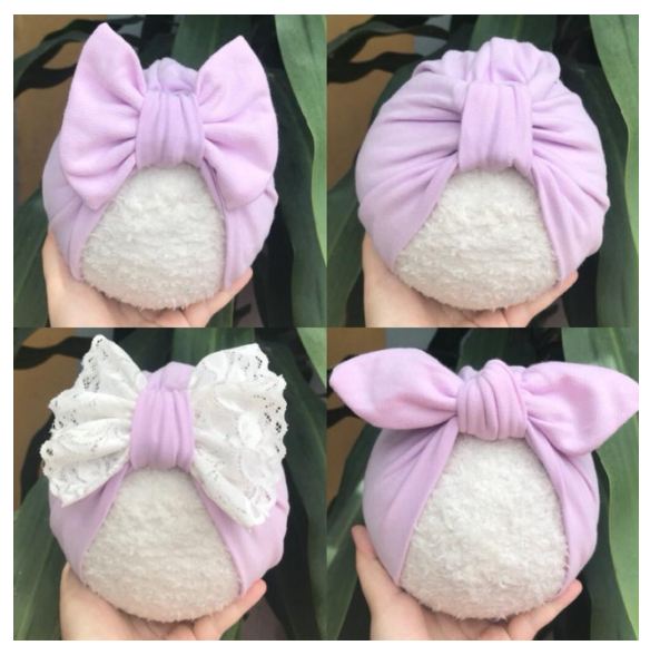 [HCM]Nón turban cho bé freesize từ 5-12 ký (kèm tóc giả)