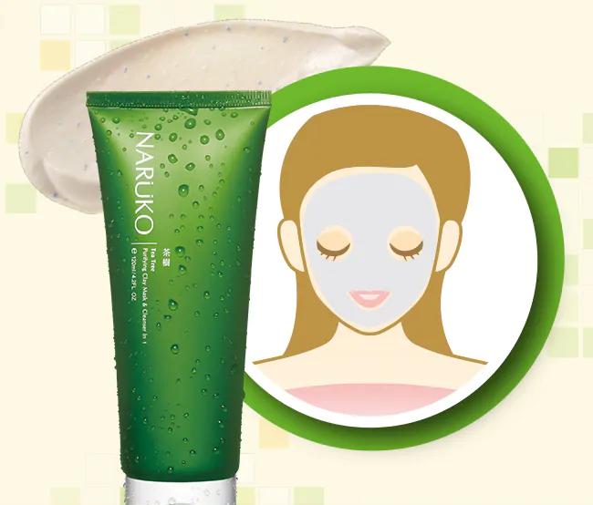 Sữa rửa mặt đất sét Tràm Trà NARUKO (120g)