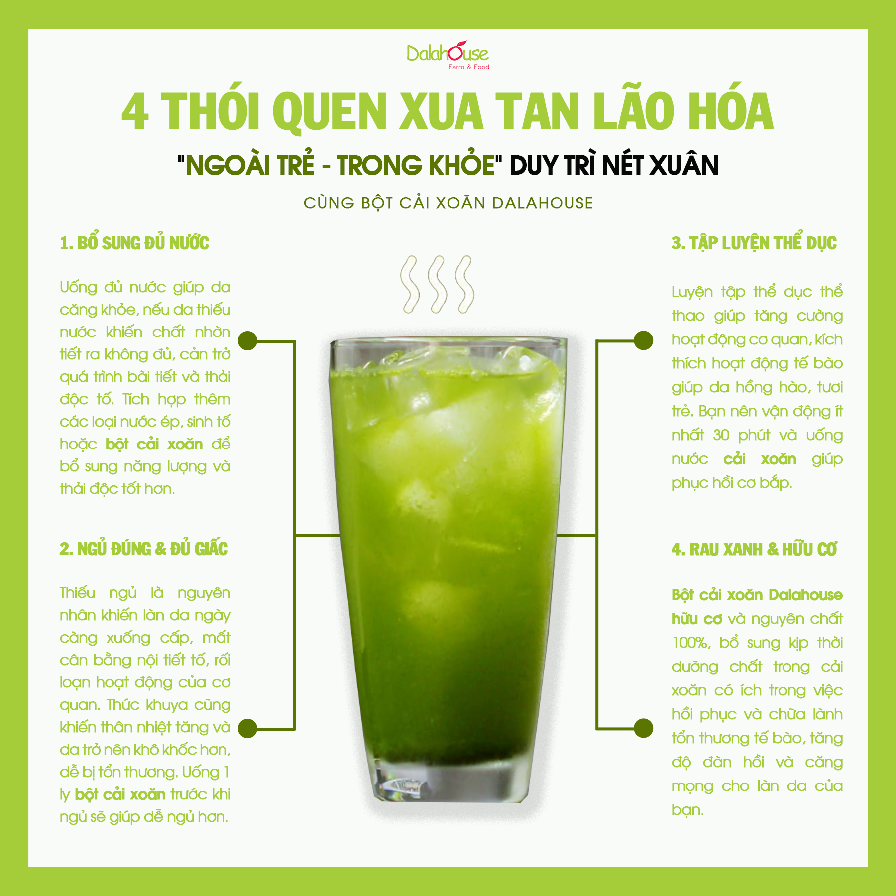 [DALAHOUSE] Bột Cải Xoăn (Kale Powder) - hộp thiếc 150 gram