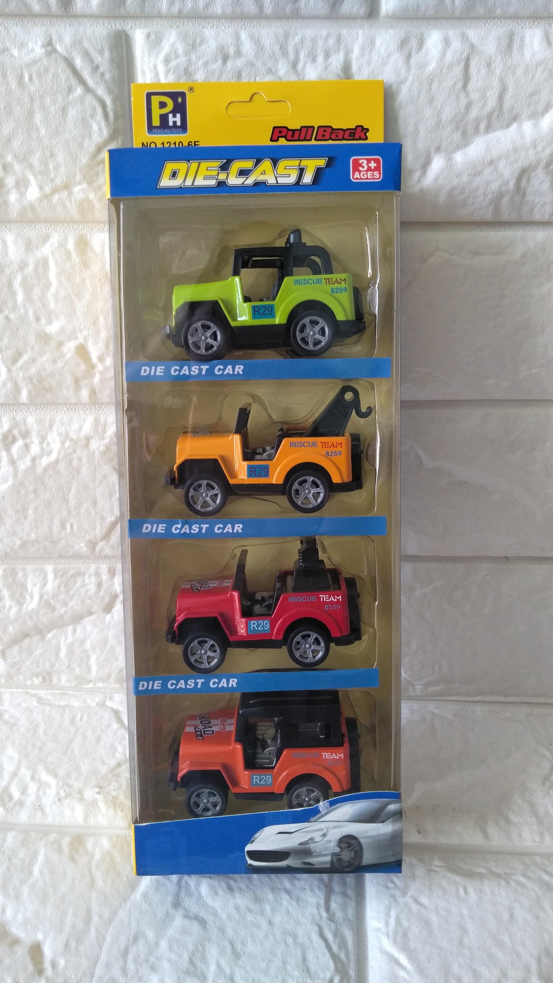 [HCM]ĐỒ CHƠI  XE JEEP BẰNG SẮT CHO BÉ 4 CHIẾC