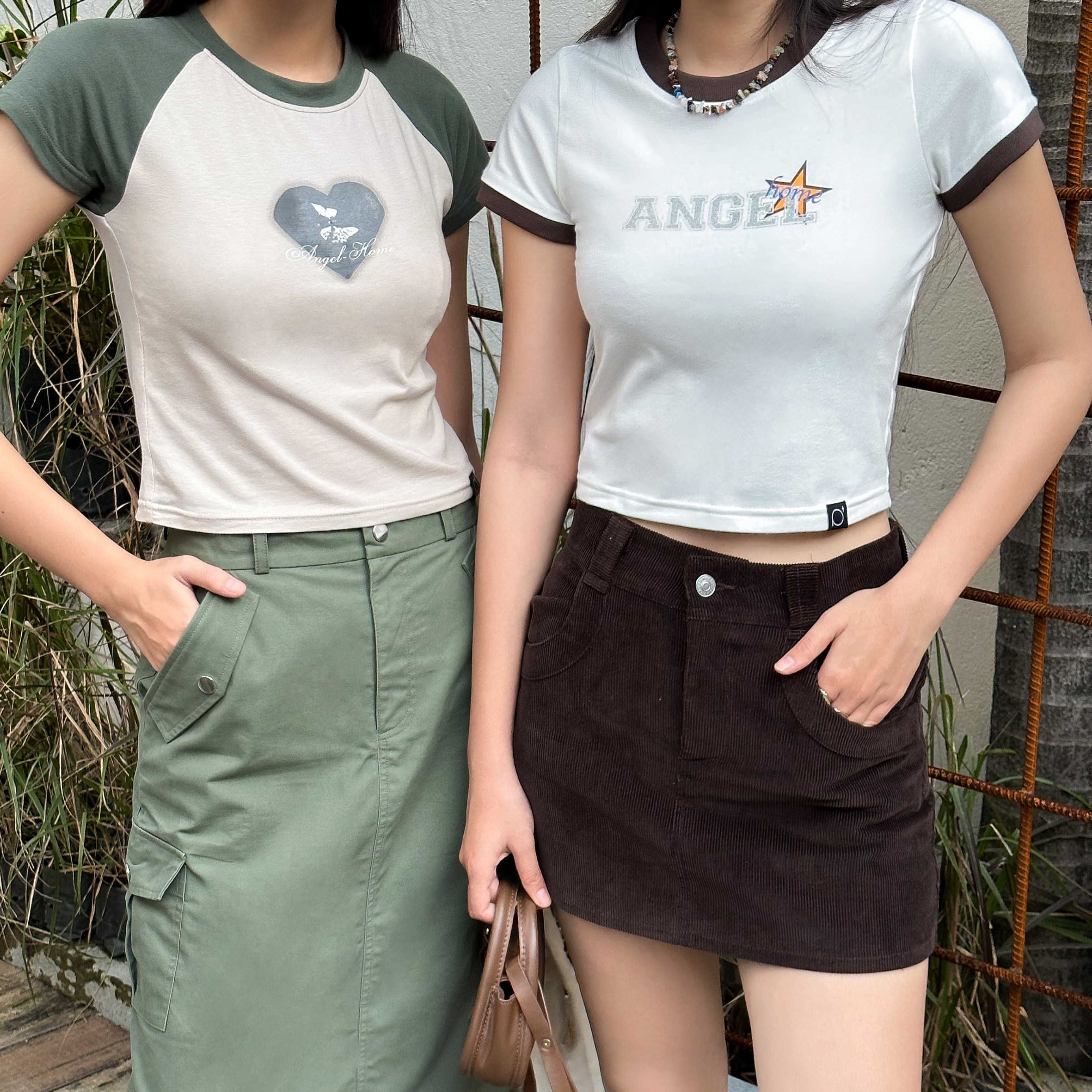 Áo Croptop PRADIES Blur Heart Phom Croptee