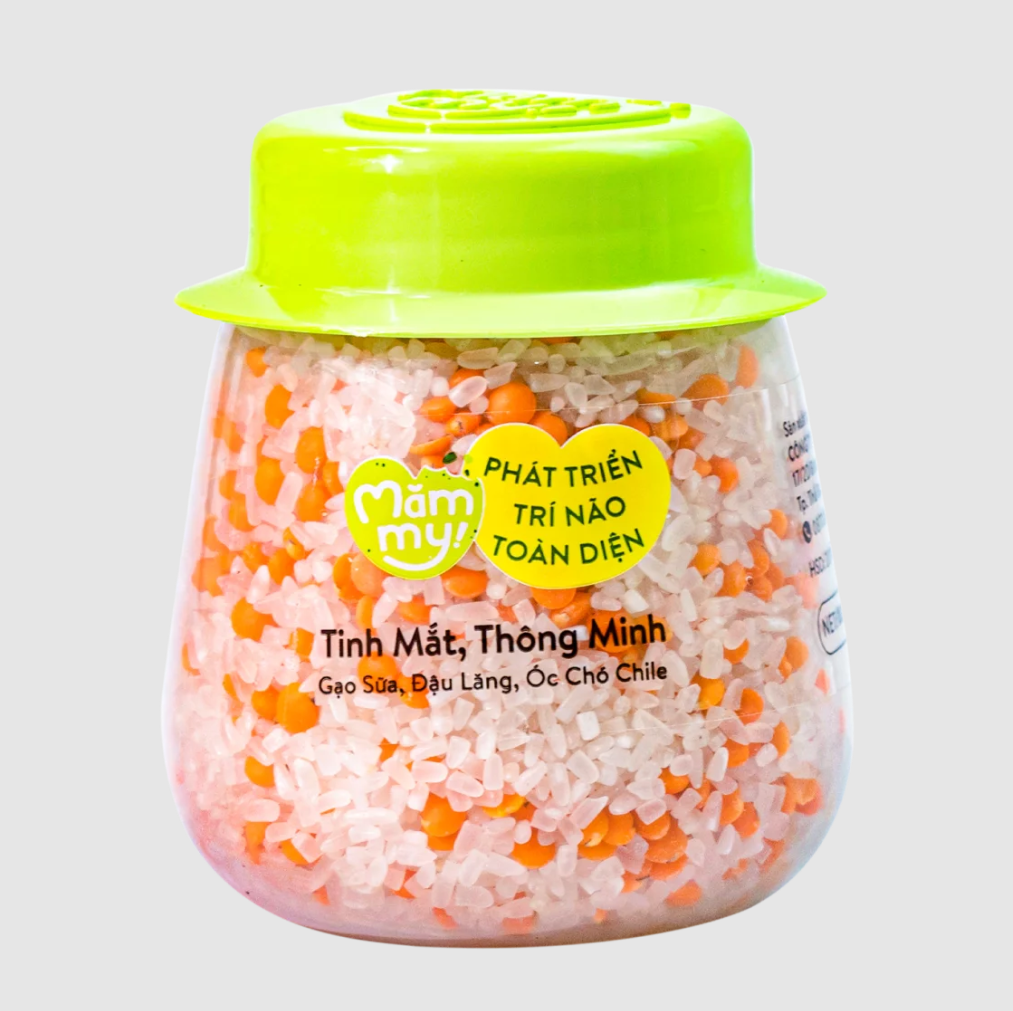 Đậu hạt hữu cơ mix gạo Mămmy nấu cháo dinh dưỡng cho bé ăn dặm từ 6 tháng. Date 2025