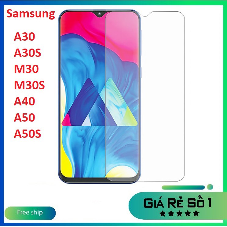 Kính cường lực samsung a30/ a30s/ m30/ m30s/ a40/ a50s/ a50 trong suốt không full màn hình