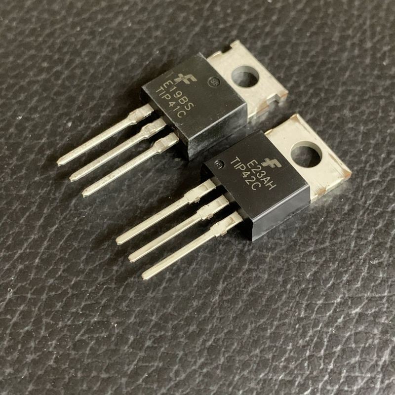 Transistor công suất npn tip41-to220 6a/100v ngược, transistor công suất pnp tip42-to220 6a/100v thuận, tip41c, tip 42