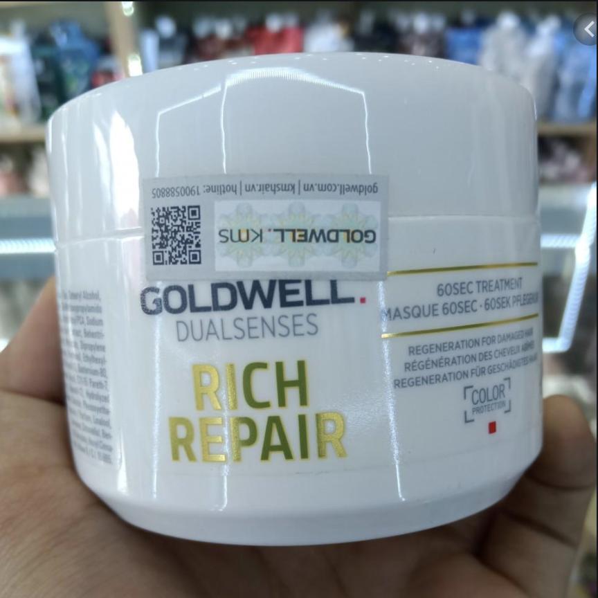 Mặt nạ chăm sóc phục hồi tóc hư tổn goldwell dualsenses rich 200ml
