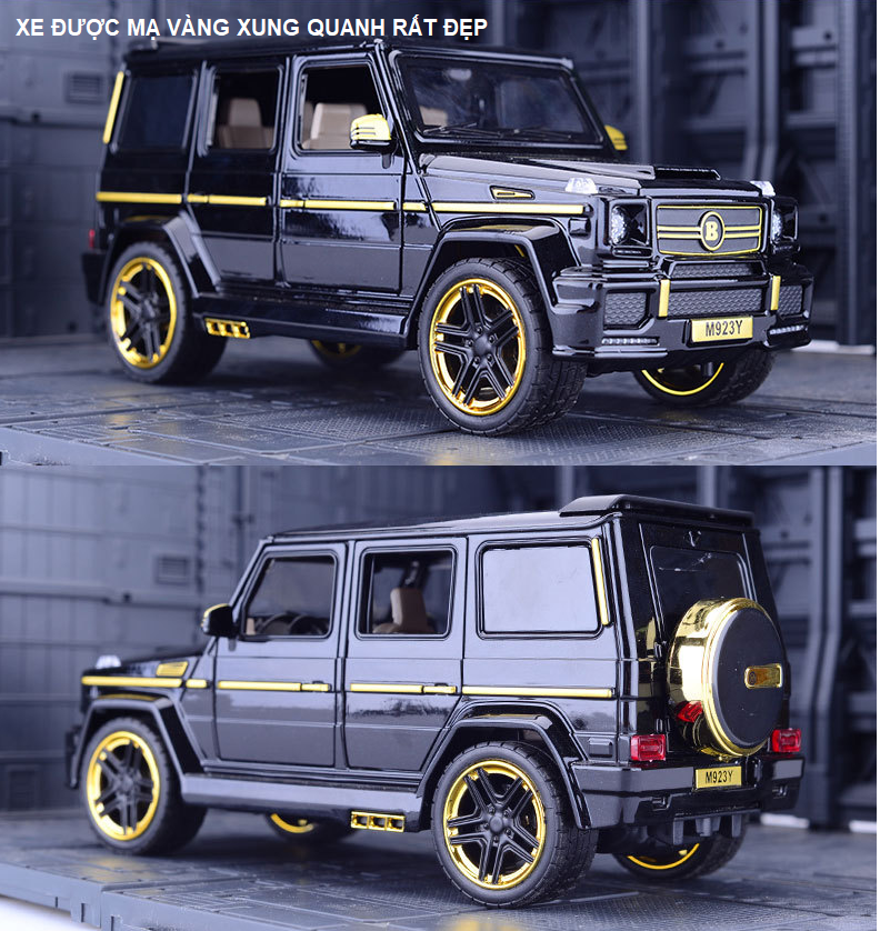 đồ chơi trẻ em Xe mô hình ô tô Mercedes G65 Brabus XLG 1:24 xe ô tô làm bằng kim loại chạy bằng cót xe