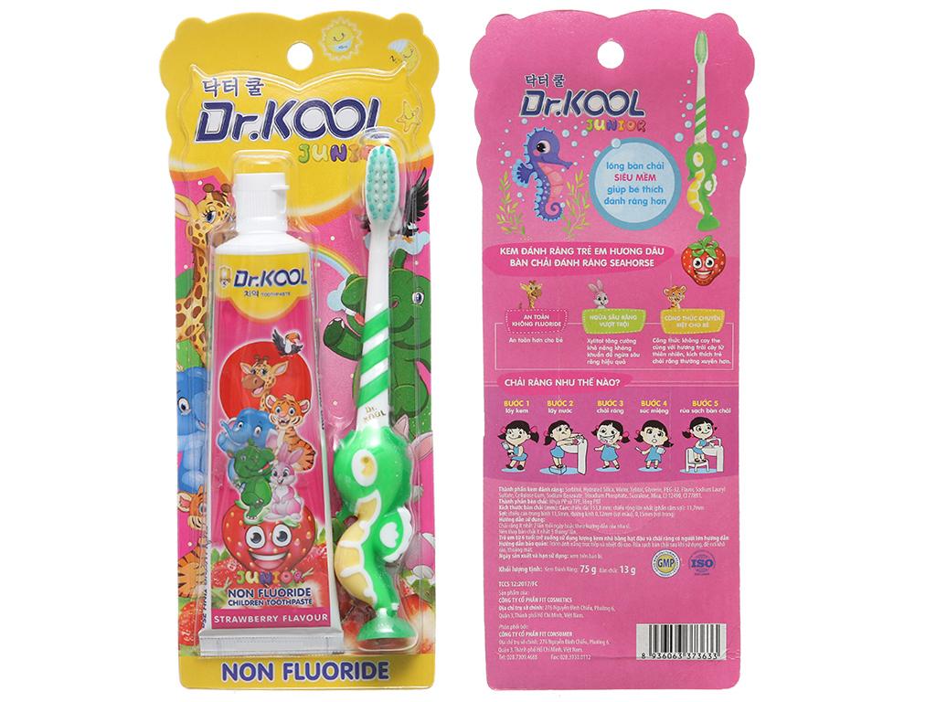 Combo Bàn Chải Cá Ngựa Dr. Kool + Kem Đánh Răng Dr. Kool