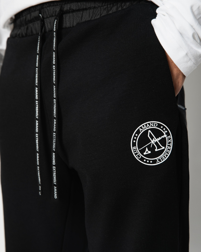 Quần Amand Signature Logo Jogger - Black/ grey