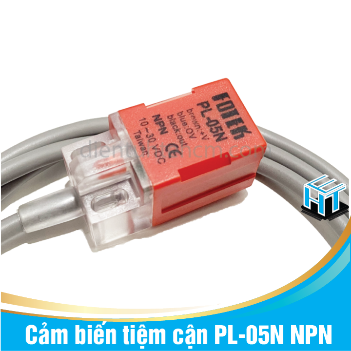 Cảm biến tiệm cận pl-05n npn,cảm biến là loại thường mở với ngõ ra npn, dải điện áp cấp linh hoạt 10~30vdc