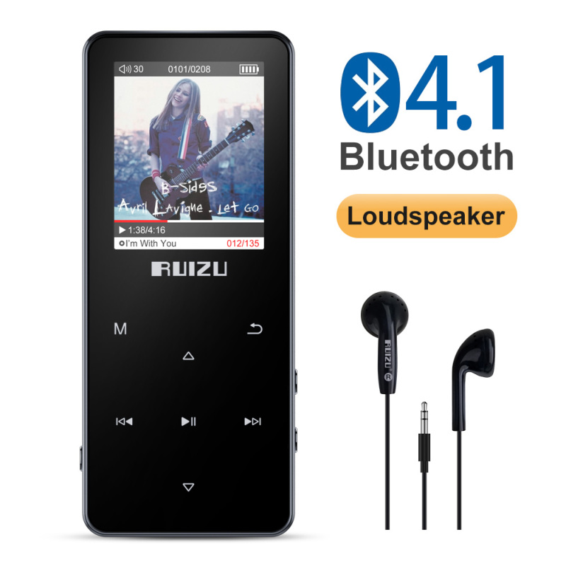 Ruizu D10 - Máy Nghe Nhạc Bluetooth, Phím Cảm Ứng, Tặng Tai Nghe (8GB)