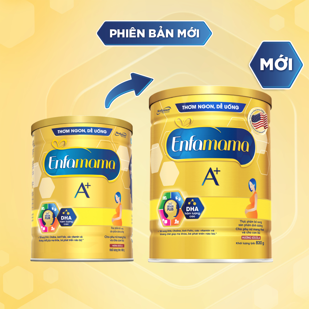 Sữa bầu Enfamama A+ 830g hương Choco