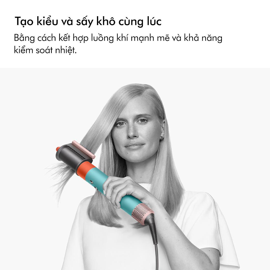 [15-17.7: VC Tối đa 1 Triệu] Máy tạo kiểu tóc Dyson Airwrap  Complete Long (Ceramic Pop)