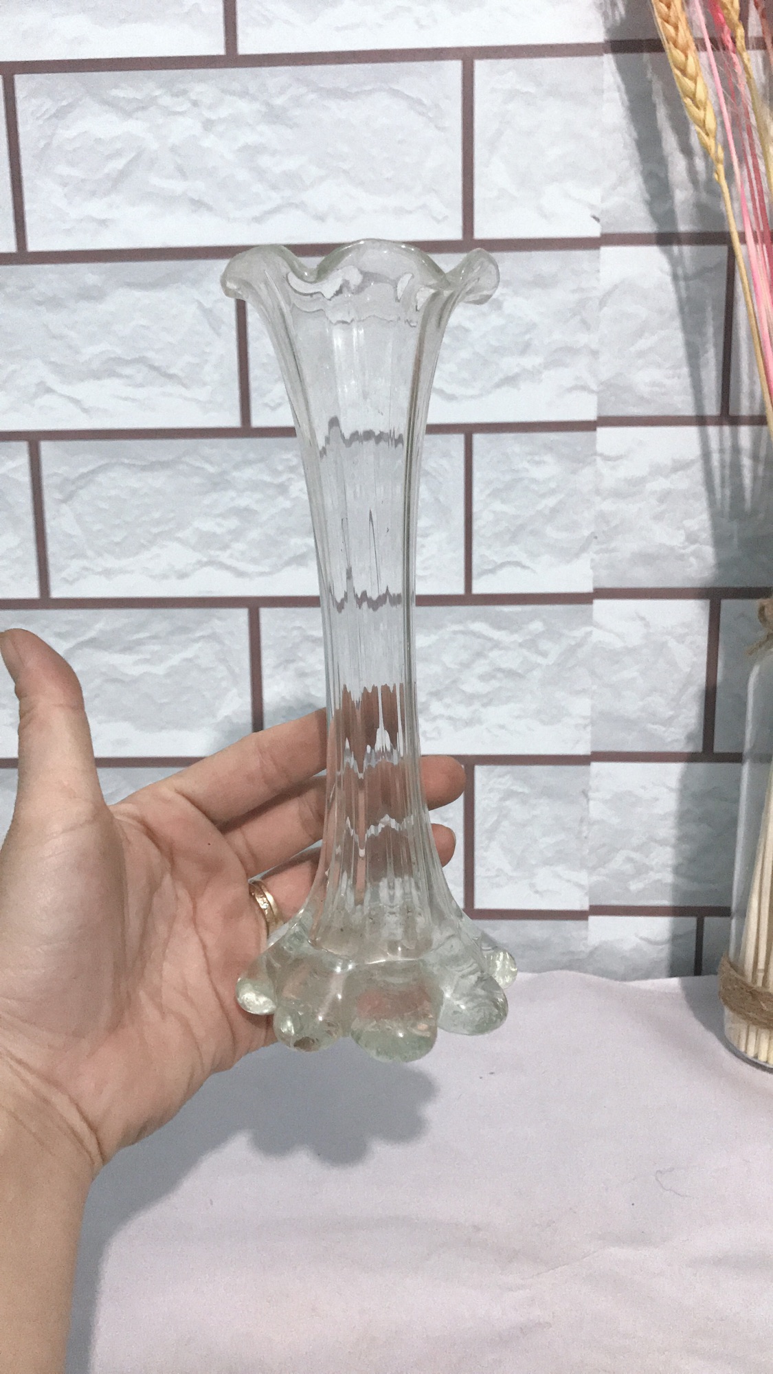 Bình cắm hoa thuỷ tinh 20cm