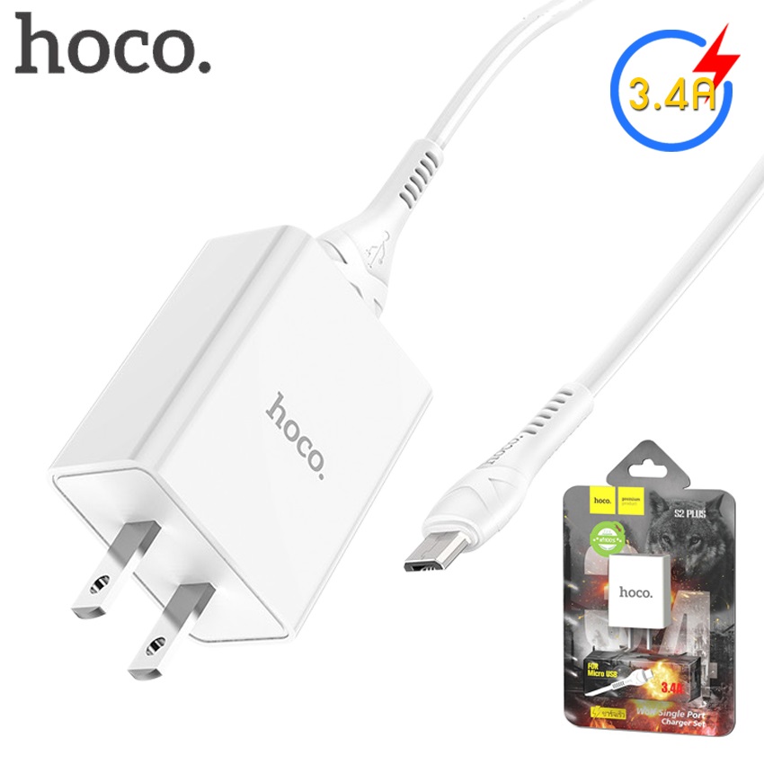 Bộ Sạc Nhanh Hoco S2 Plus Micro USB 3.4A  - Bộ Sạc Nhanh Android