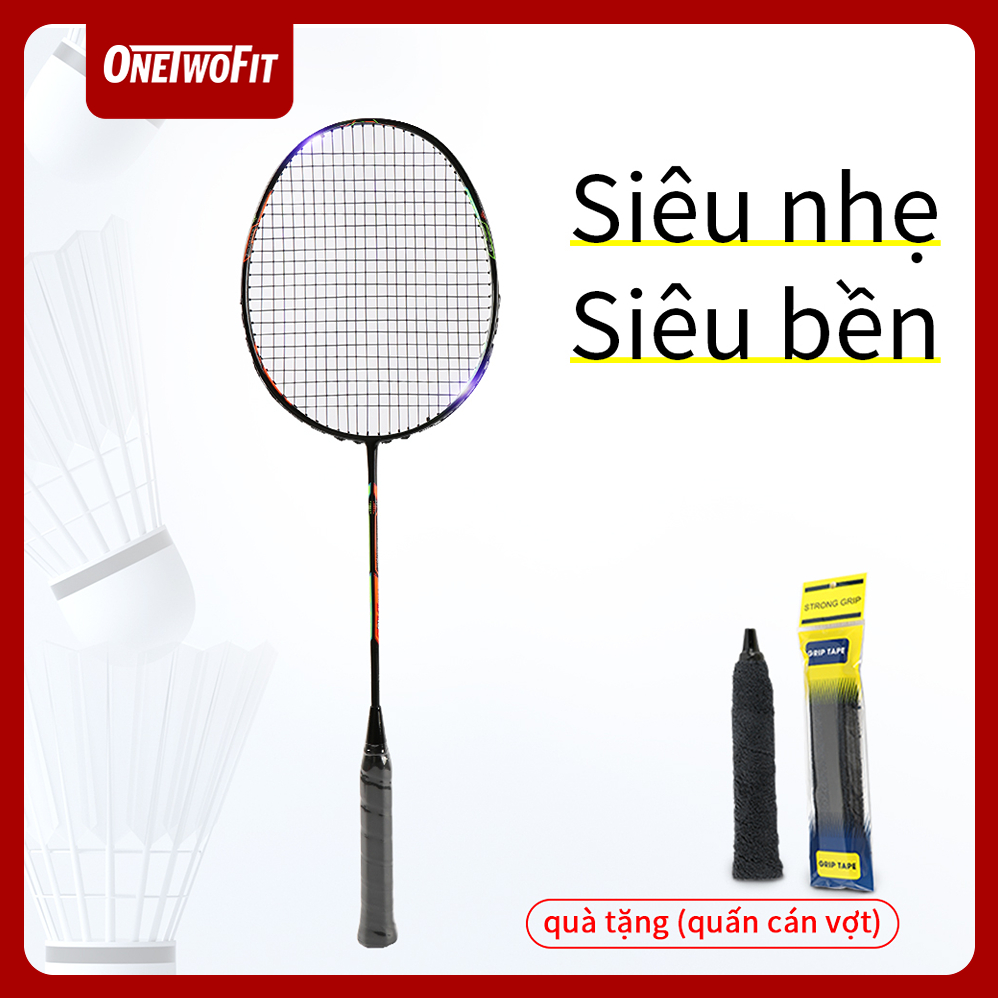 OenTwoFit 1pcs Vợt cầu lông 4U chính hãng carbon Bộ Vợt Cầu Lông Di Động (Túi & Băng Kẹp Miễn Phí) Thể Thao Ngoài Trời ET001901