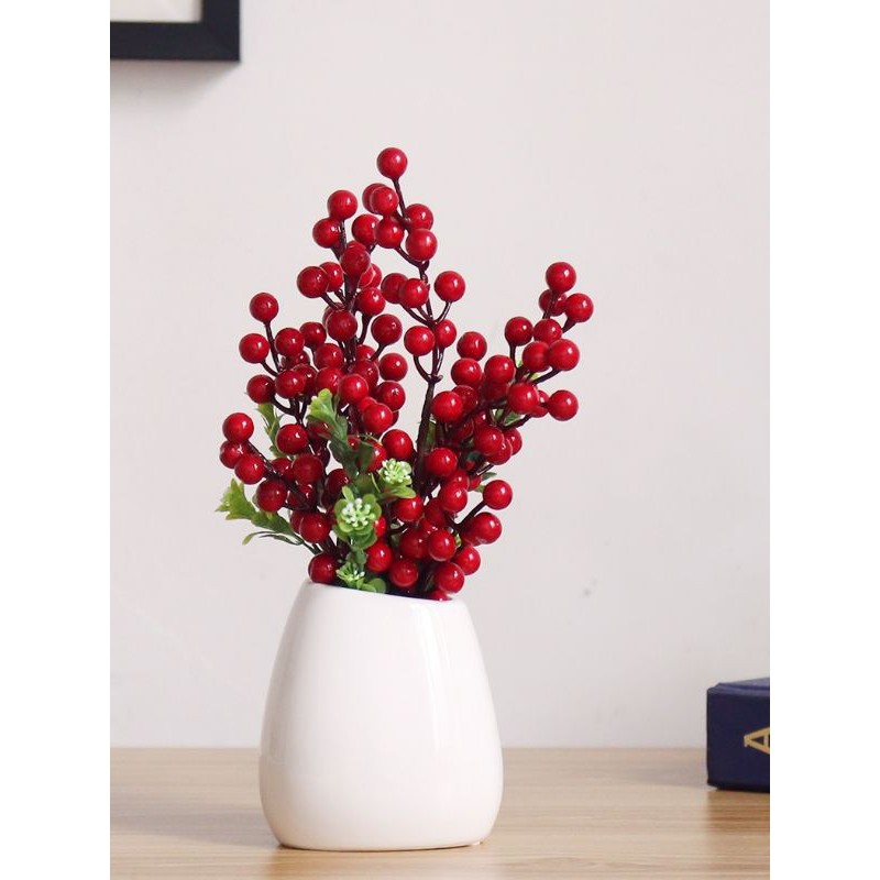 Chùm quả cherry,Quả mọng trang trí giáng sinh