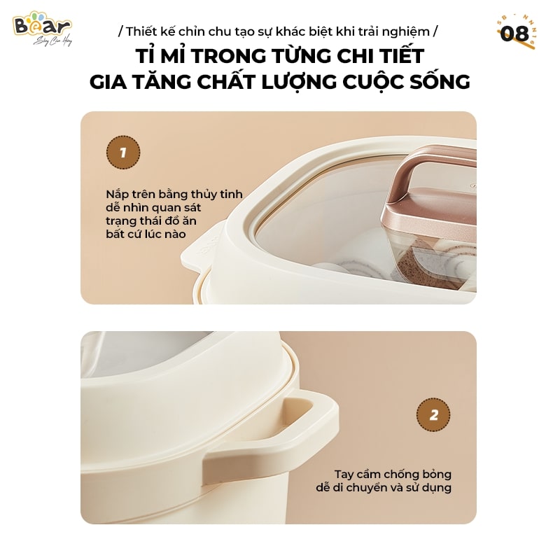 Nồi nấu chậm Bear SB-NNC16 (1.6L) - An Gia Phúc