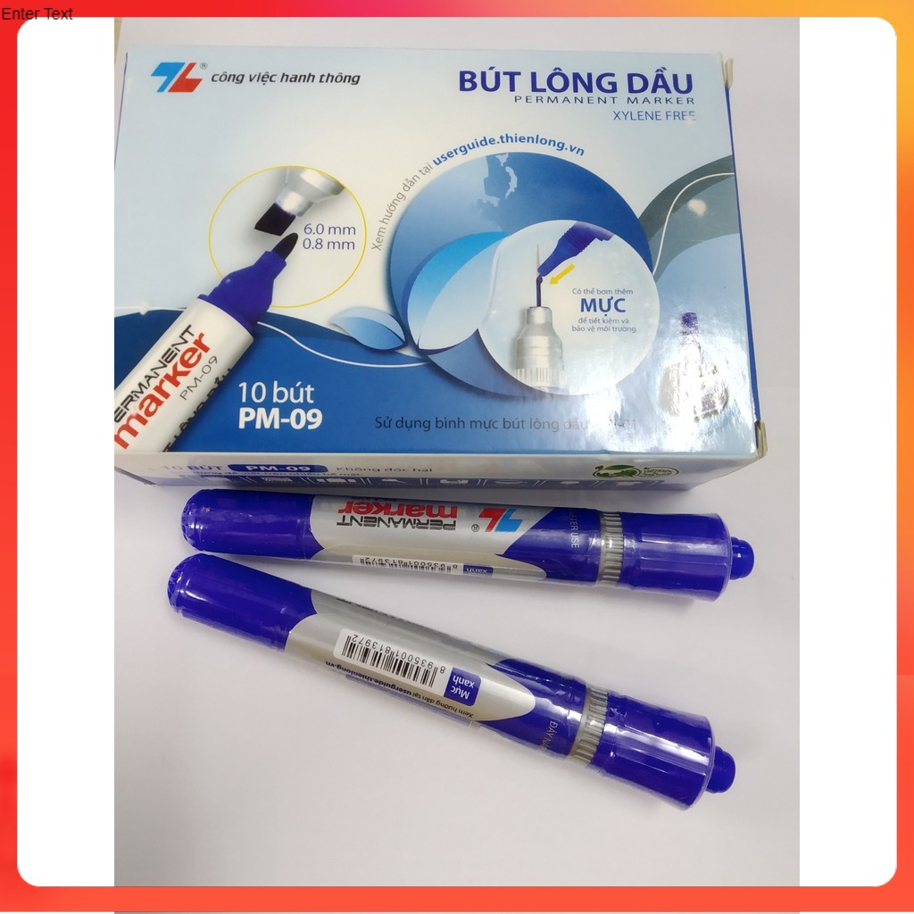 [CHÍNH HÃNG] Hộp 10 bút lông dầu Thiên Long PM09