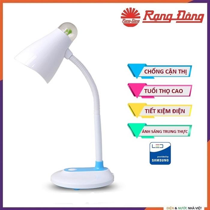 Đèn bàn led bảo vệ thị lực chóa nhựa rạng đông rd - rl - 32.led - kèm bóng led 5w