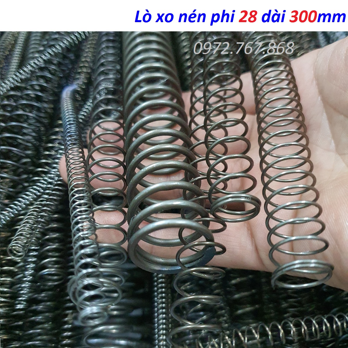 Lò xo nén phi 28mm dài 300mm